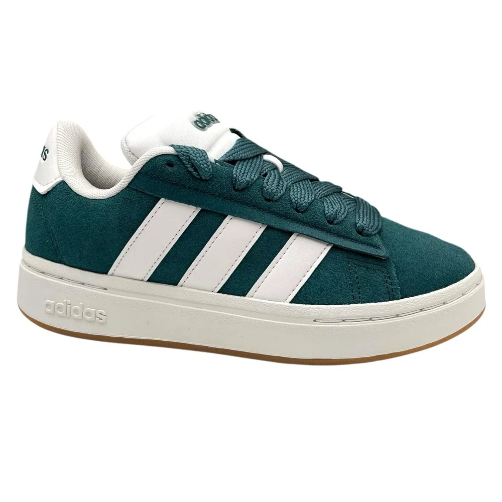 Adidas Grand Court Alpha Mens Youth Boys Classic Style Shoes Size 4 Green White